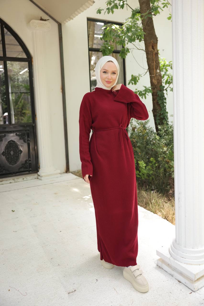 Essential Knit Maxi Dress - Maroon