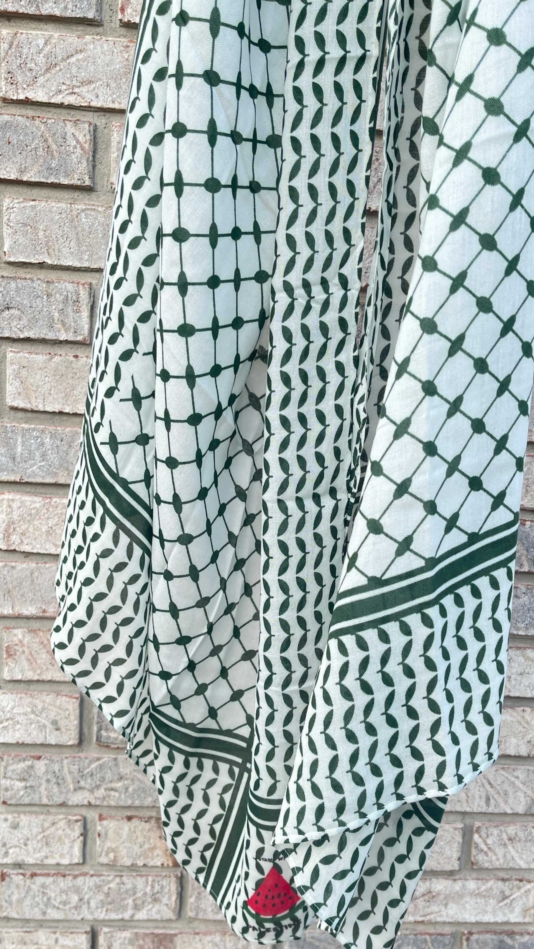 Premium Modal Hijab - Green Kuffiyah