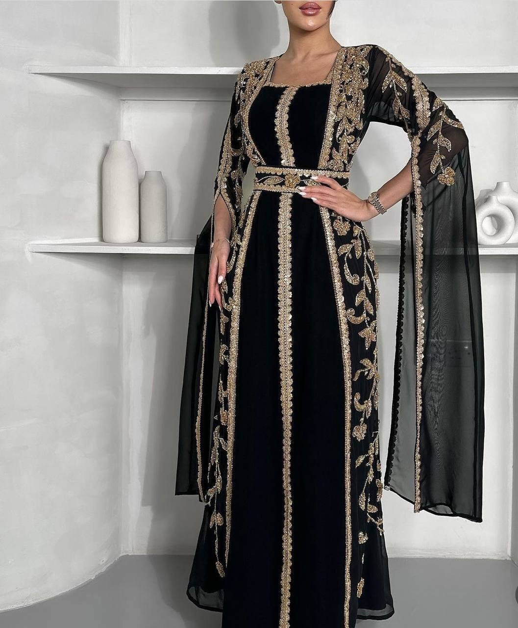 Black Gold Elegant Kuftan