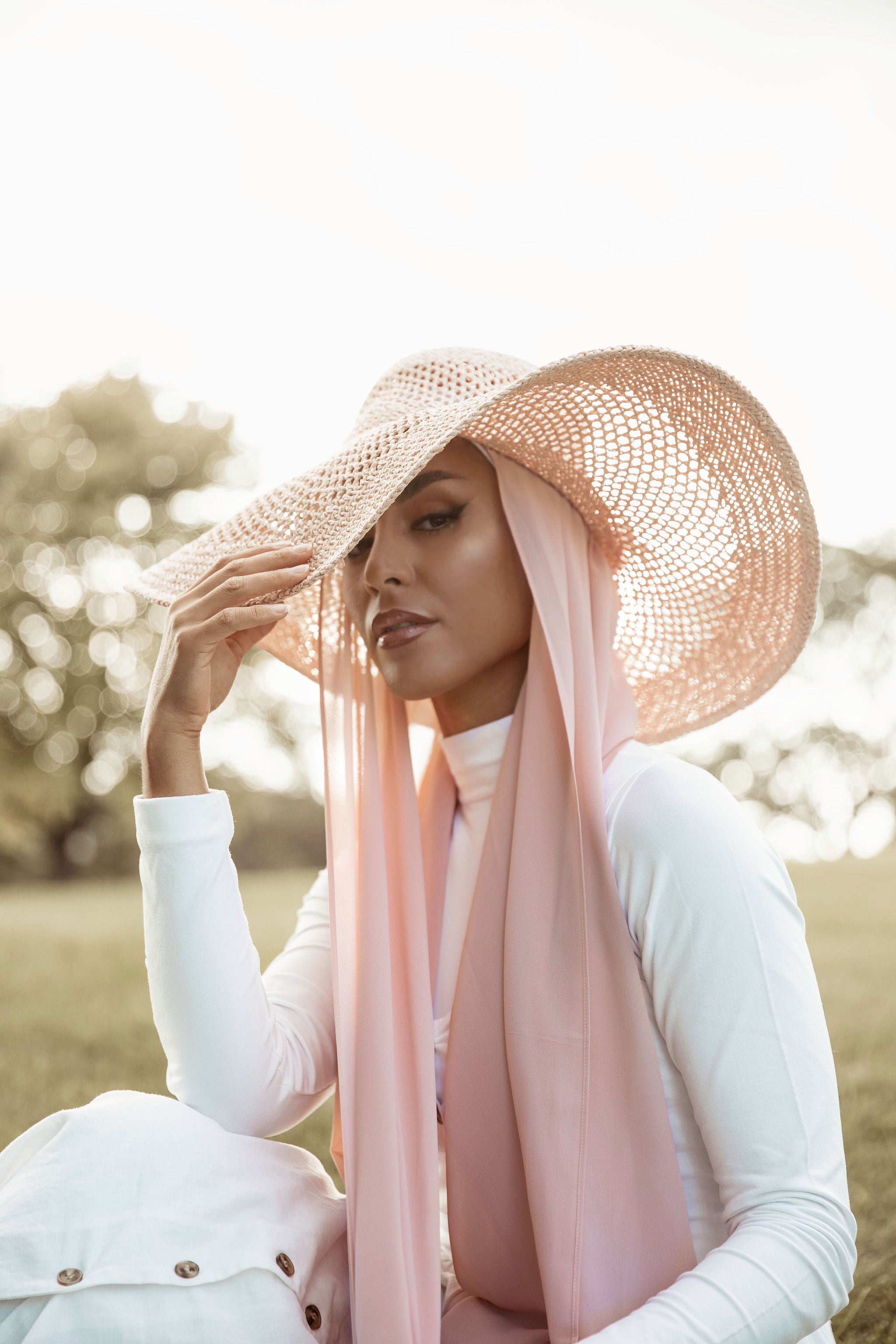 Premium Chiffon Hijab - Flamingo