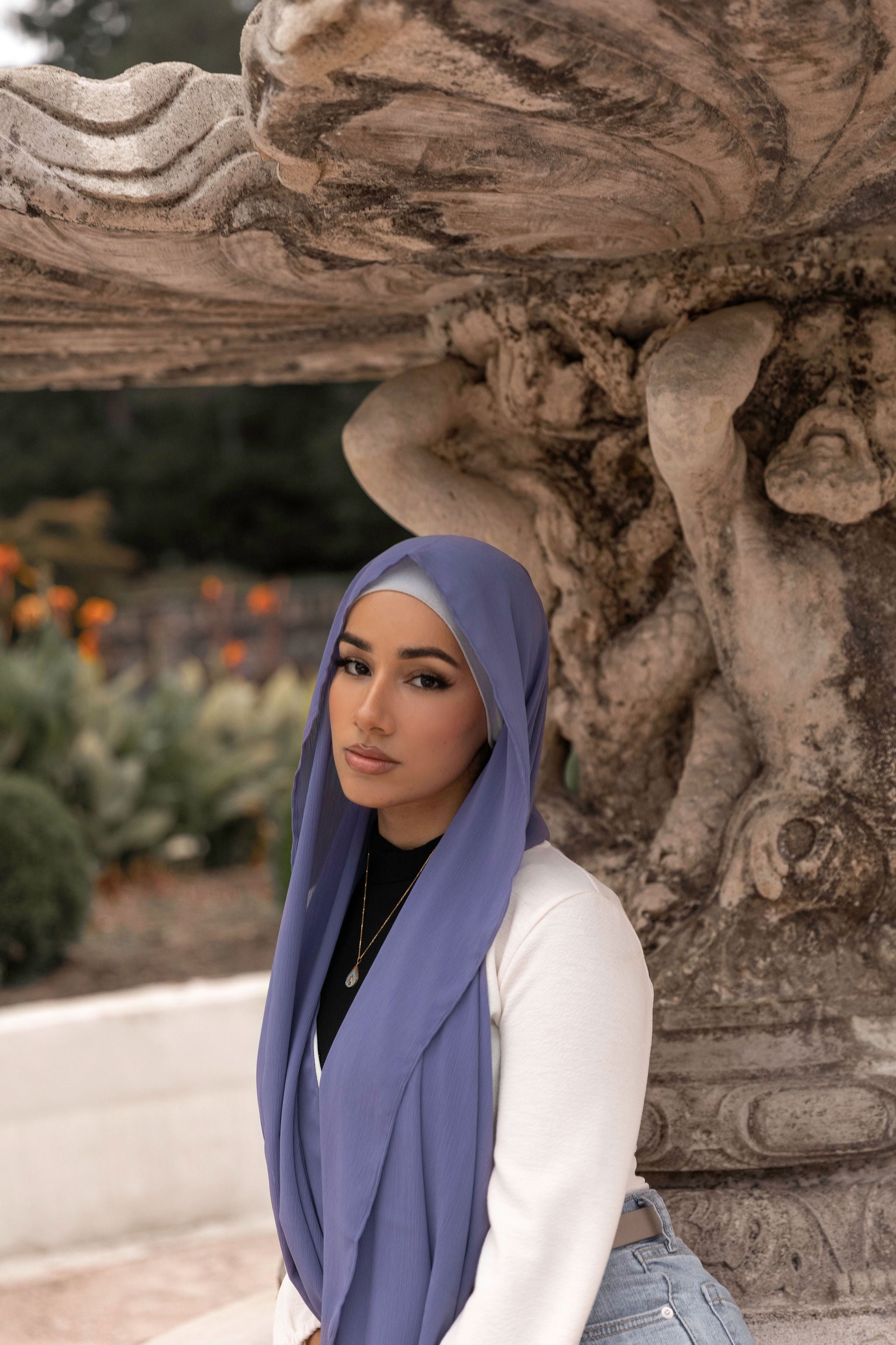 Premium Georgette Hijab - Fig