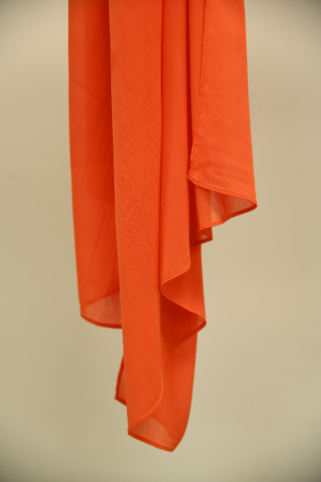 Premium Georgette Hijab - Vermillion Orange