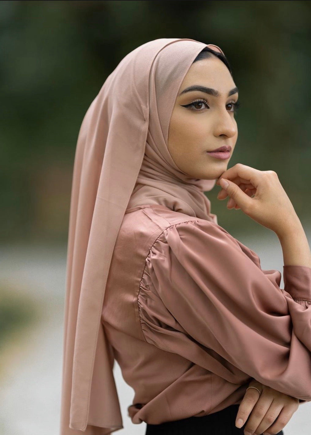 Premium Chiffon Hijab - Pearl