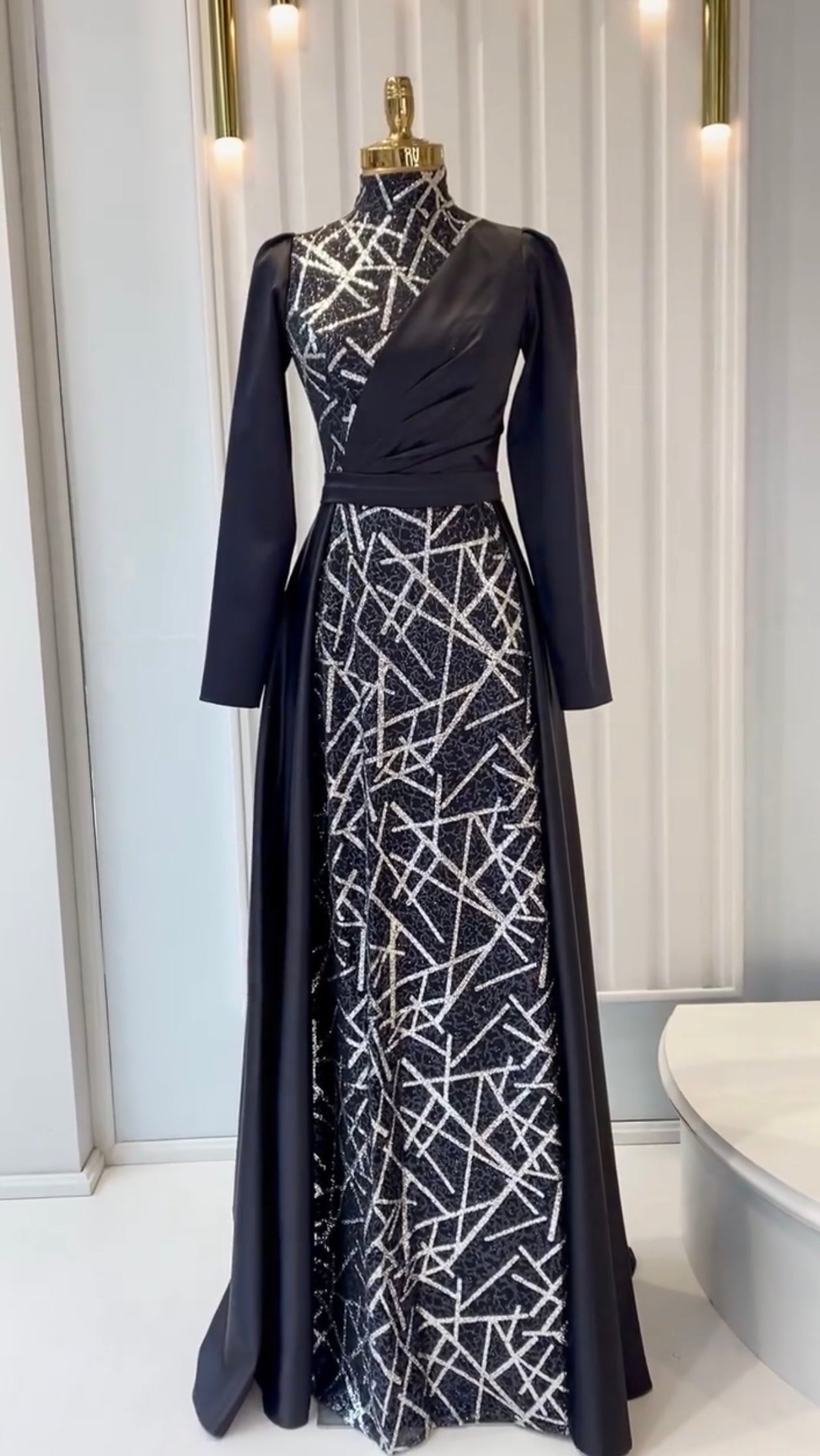Anwar Elegance Evening Gown - Black