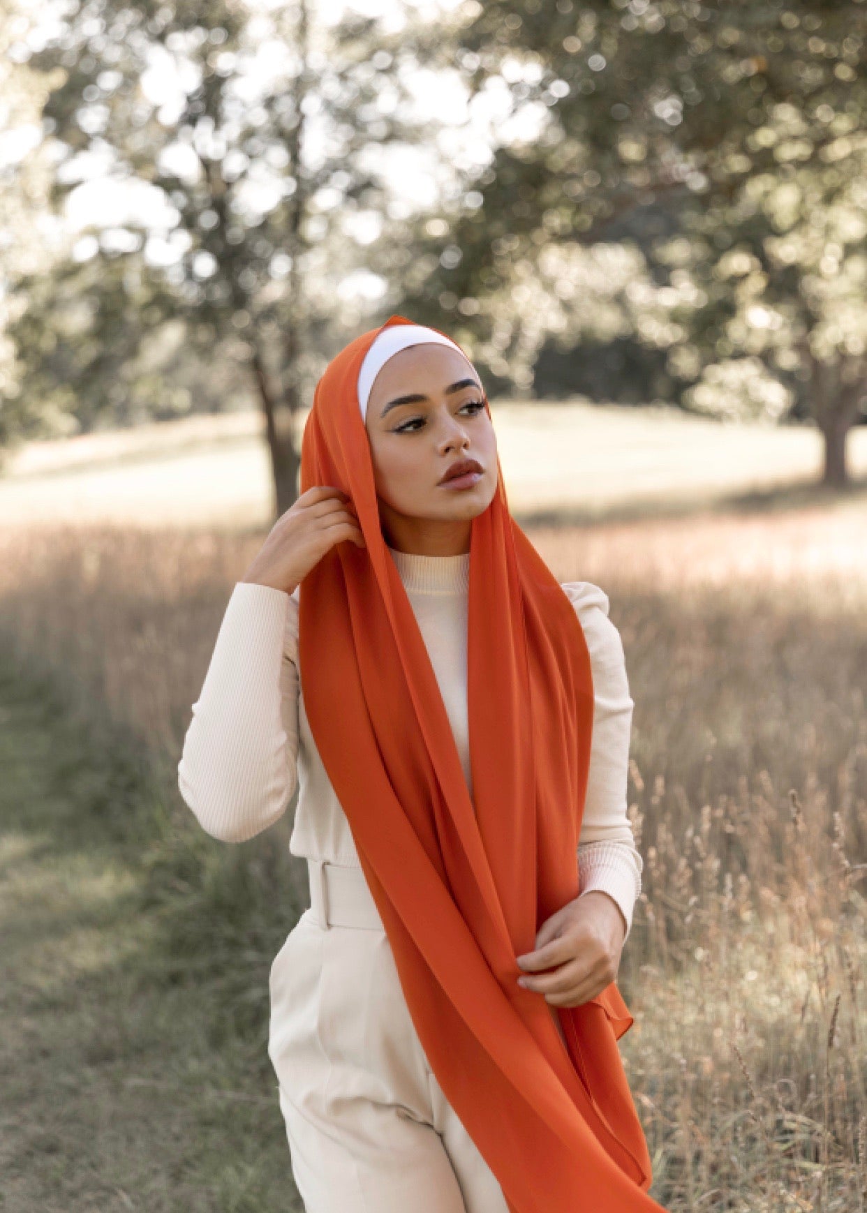 Premium Chiffon Hijab - Citrus