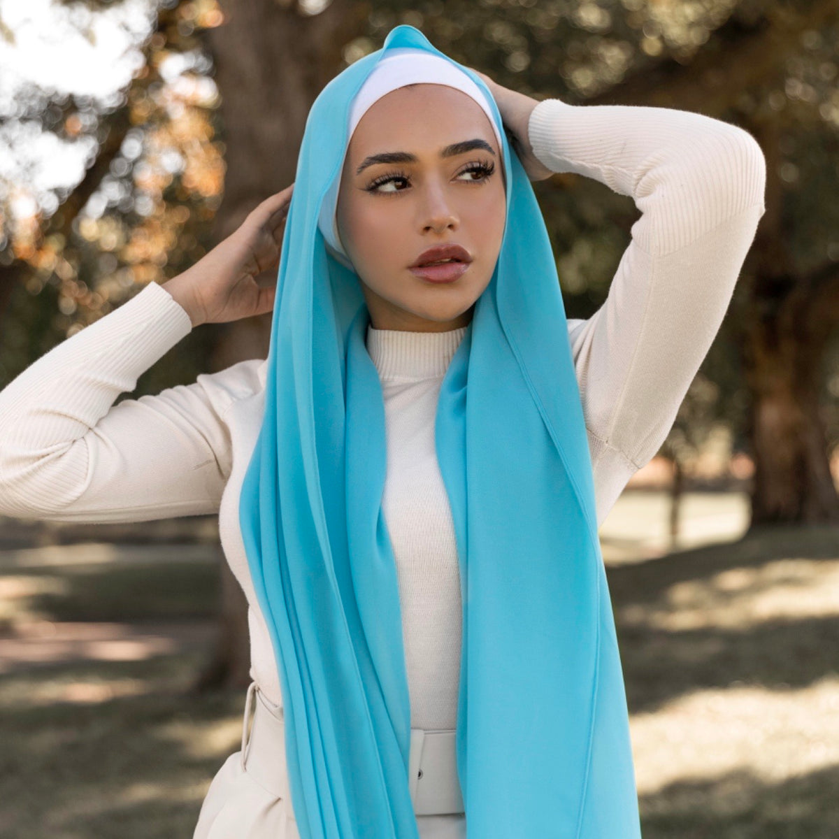 Covered Bliss Premium Chiffon Hijab Navy Blue