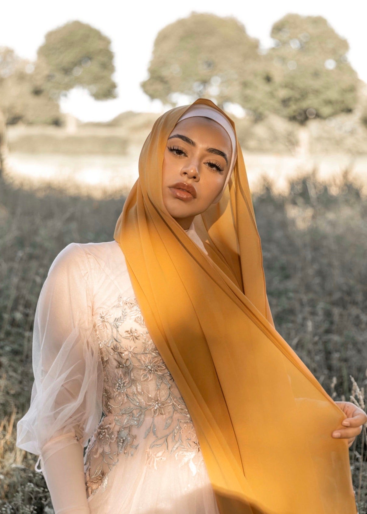 Premium Chiffon Hijab - Tawny