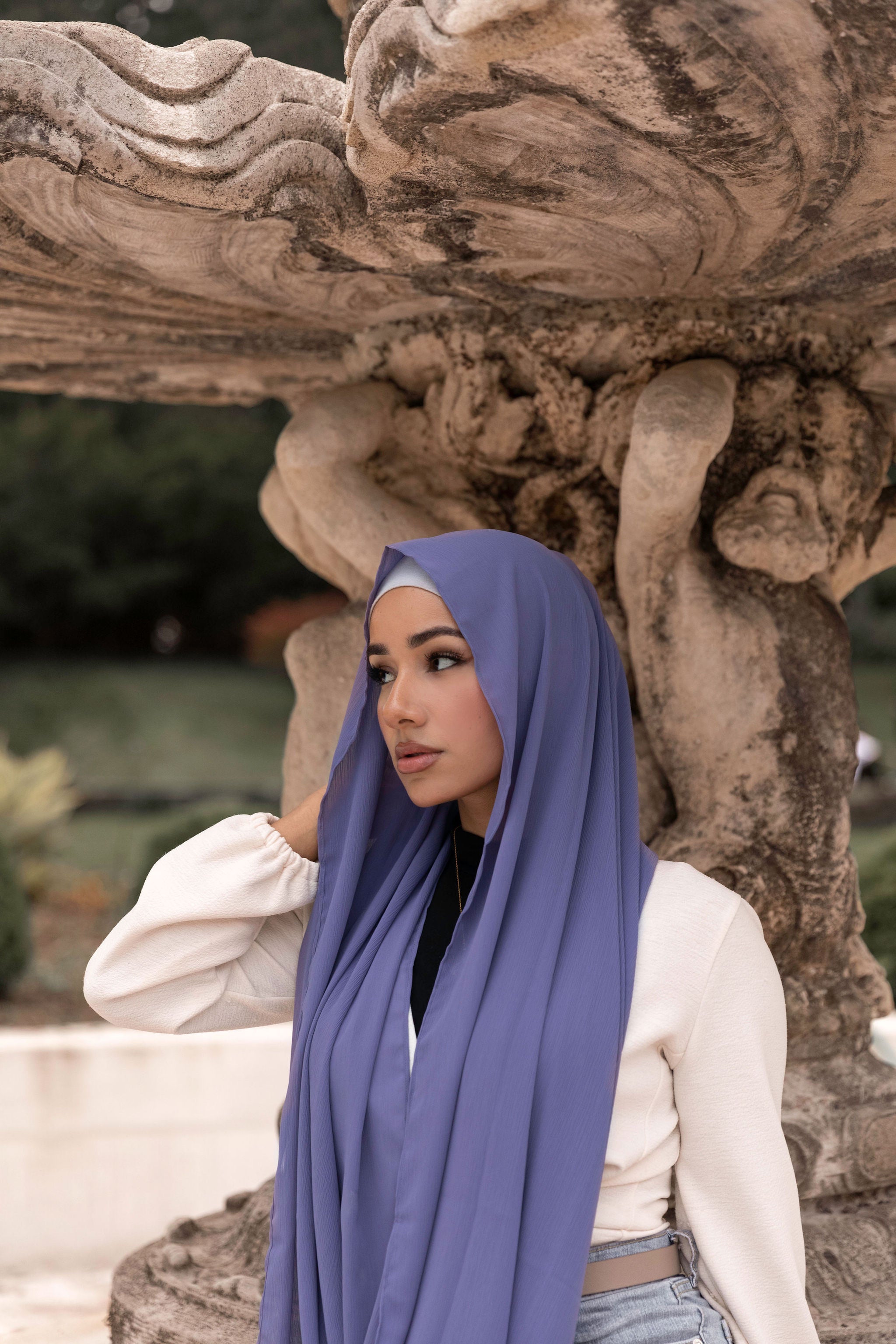 Premium Georgette Hijab - Fig