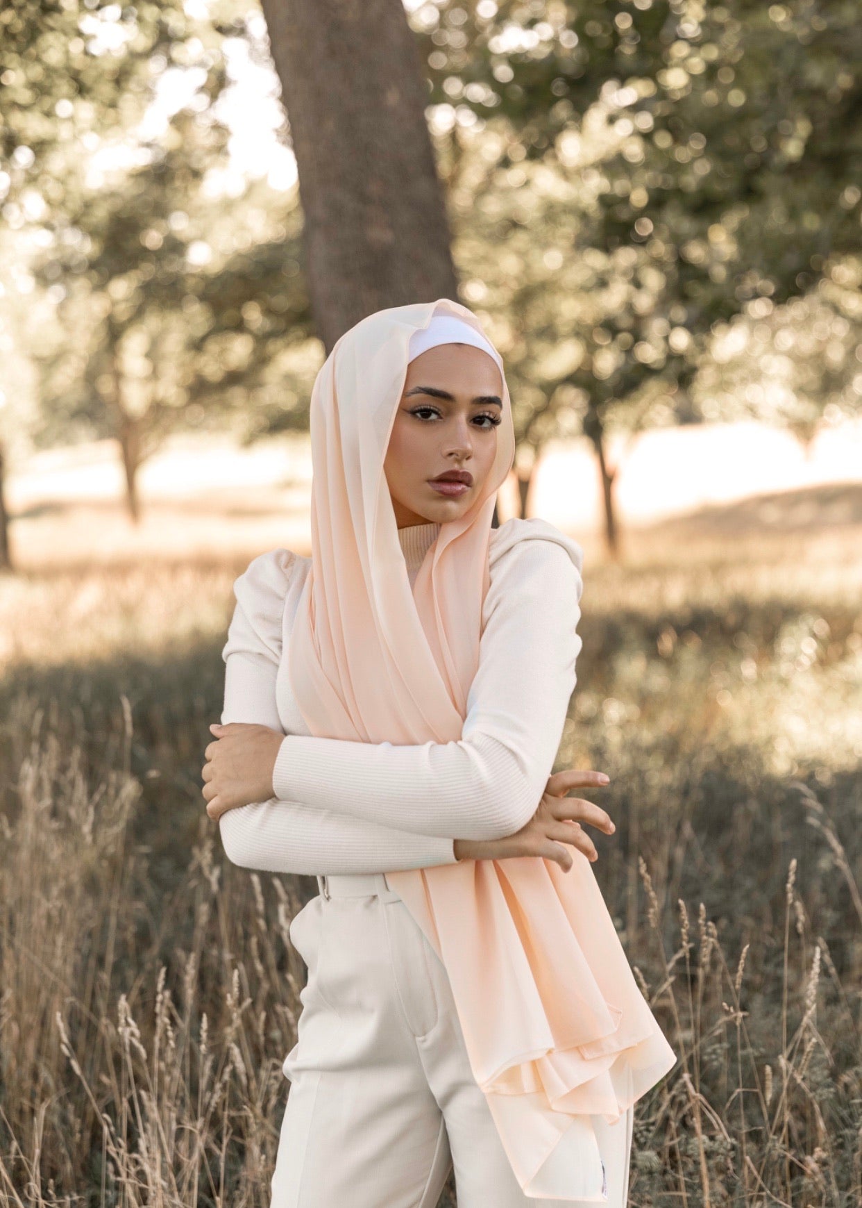Premium Chiffon Hijab - Sherbert