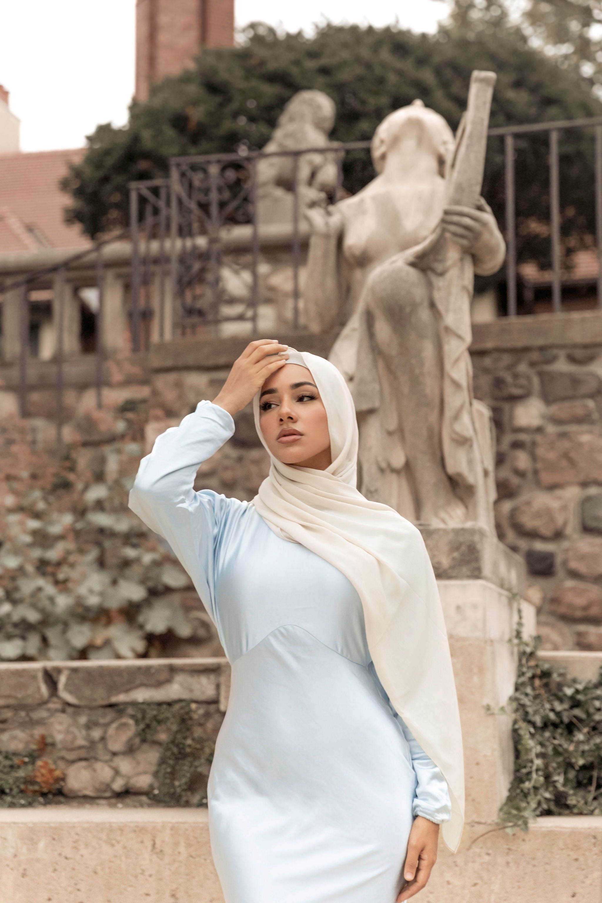 Premium Georgette Hijab - Nude